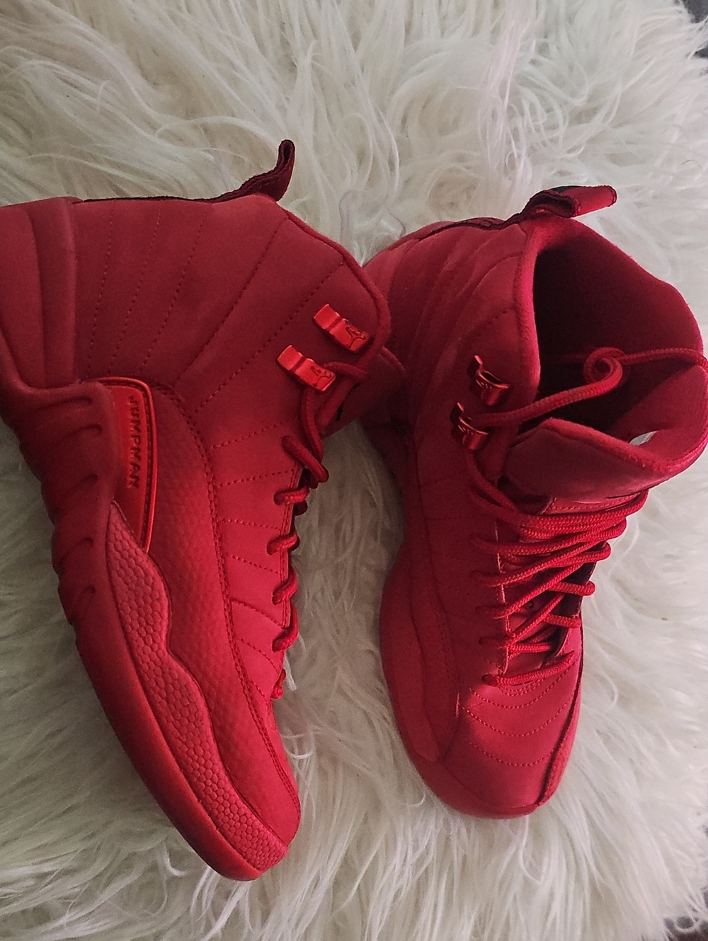 Jordan Kids All-Red High-Top Sneakers